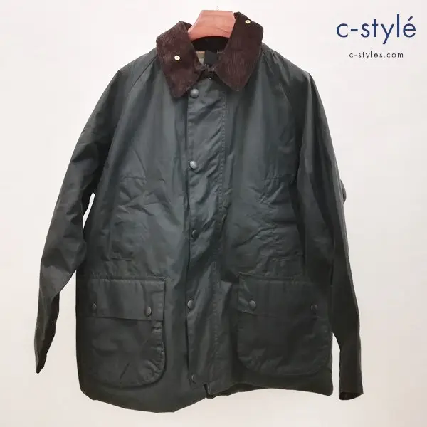 Barbour×United Arrows×Scye トリプルネームコート 36 ダークグリーン 英国製 綿 2102097