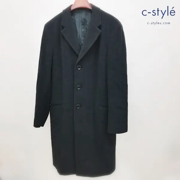 ARMANI COLLEZIONI アルマーニコレツィオーニ チェスターコート 52 ブラック 3B MADE IN ITALY ロング