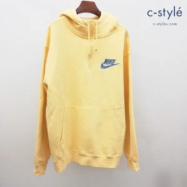 Supreme×NIKE Half zip Hooded Sweatshirt パーカー フーディー XL クリーム系 プルオーバー