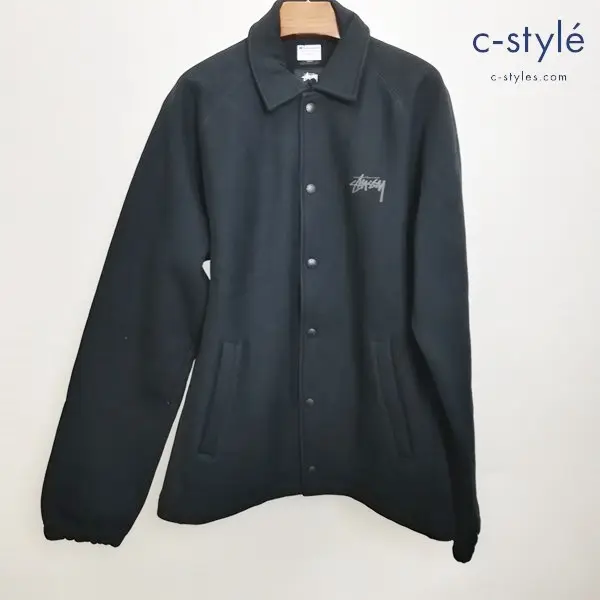 STUSSY×champion ステューシー チャンピオン コットンジャケット L ブラック C8-G604 綿100%