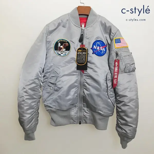 ALPHAINDUSTRIES アルファインダストストリーズ ALPHA MA1 NASA APOLLO M グレー TA0113-269 長袖