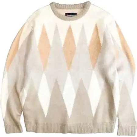 TOWN CRAFT(タウンクラフト) SHAGGY JACQUARD CREW-NECK SWEATER