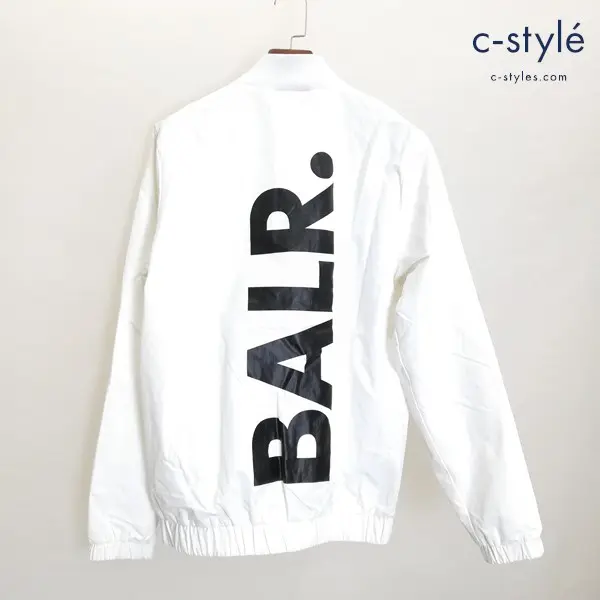 BALR ボーラー ナイロントラックジャケット M ホワイト 長袖 ボックスロゴ バックプリント