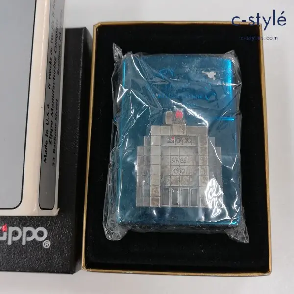 ZIPPO ジッポー HAPPY 1932 ライター ブルー系×シルバー 喫煙グッズ 喫煙具