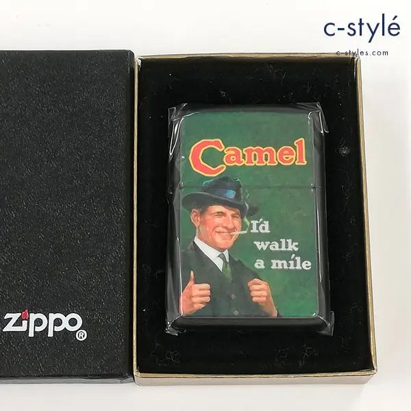 ZIPPO ジッポー Camel キャメル I’d walk a mile オイルライター グリーン系 喫煙グッズ