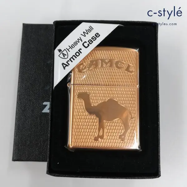 ZIPPO ジッポー CAMEL キャメル Armor Case 2005 Brass ブラス オイルライター ゴールド 喫煙グッズ