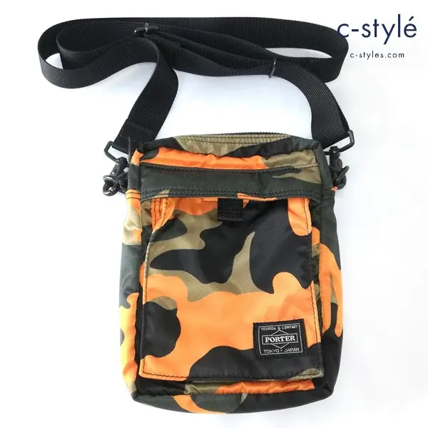 PORTER ポーター PS CAMO SHOULDER BAG ミニショルダーバッグ ウッドランドオレンジ カモフラ柄