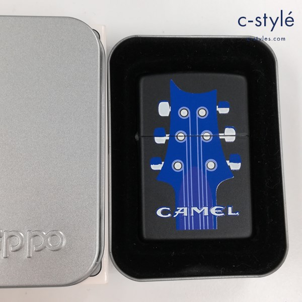 ZIPPO ジッポー CAMEL キャメル 両面加工 パープルギター 音符 オイルライター ブラック
