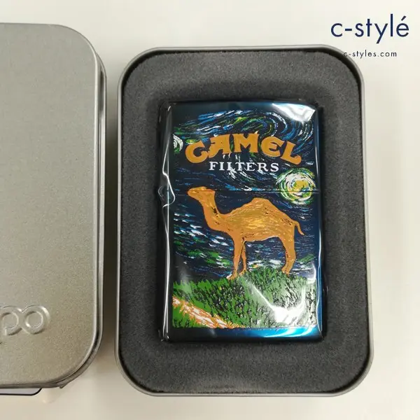 ZIPPO ジッポー CAMEL キャメル 名画シリーズ ゴッホ 70個限定 2003 オイルライター ブルー系 喫煙具