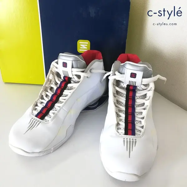 NIKE ナイキ SHOX BB4 QS 25.5㎝ ホワイト×メタリックシルバー スニーカー CD9335-100