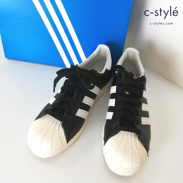 adidas originals SUPERSTAR 80s スーパースター 25.5㎝ 黒×白 スニーカー G61069