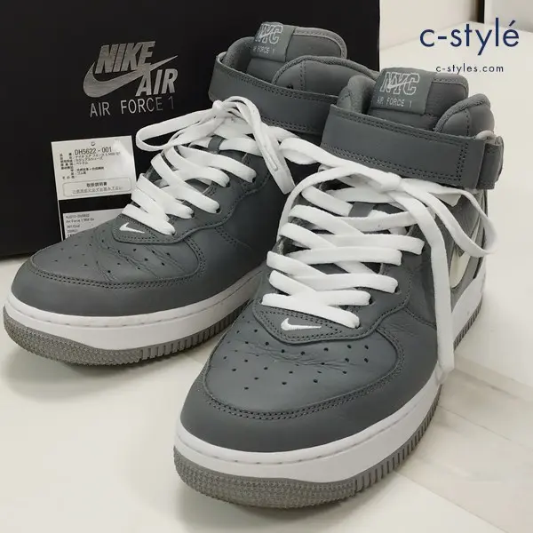 NIKE ナイキ AIR FORCE 1 MID QS エアフォース スニーカー 28cm クールグレー×ホワイト DH5622-001