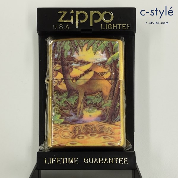 ZIPPO ジッポー CAMEL キャメル 両面アート ソリッドブラス 1997 オイルライター ゴールド