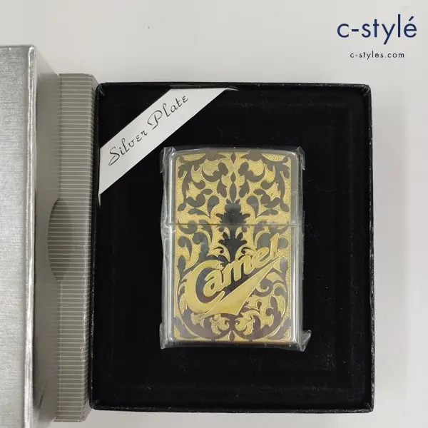 ZIPPO ジッポー CAMEL キャメル Sliver Plate Western Gold Inlay オイルライター シルバー×ゴールド