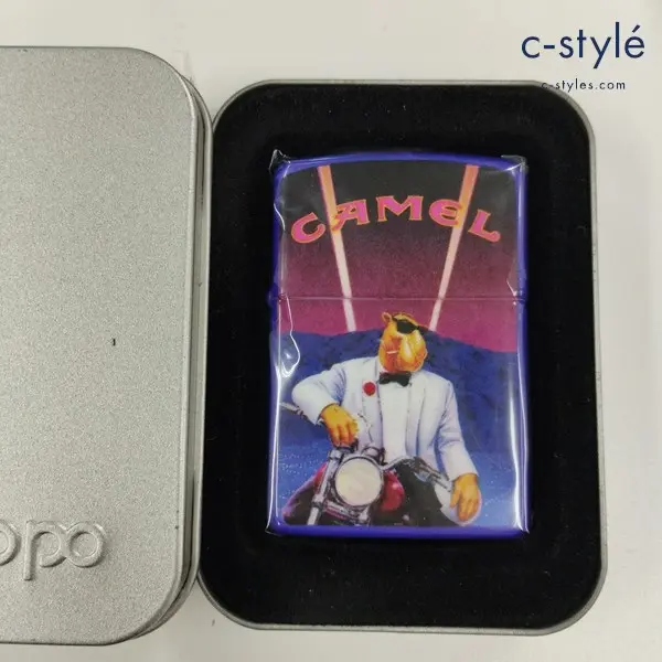 ZIPPO ジッポー CAMEL キャメル ジョー バイク ホワイトタキシード オイルライター 紫