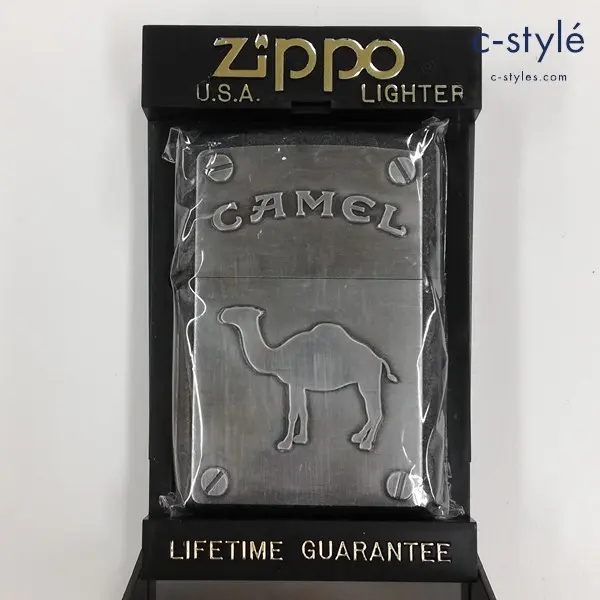 ZIPPO ジッポー CAMEL キャメル ブラッククラックル 1994 オイルライター ブラック×シルバー