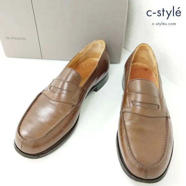 J.M.WESTON ジェイエムウエストン SIGNATURE LOAFER ボックスカーフ レザーローファー 8/D ブラウン