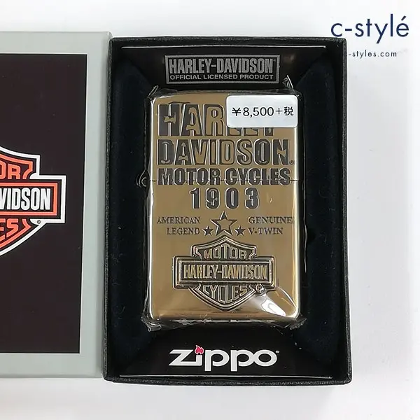 ZIPPO ジッポー × HARLEY-DAVIDSON ハーレーダビッドソン ロゴ オイルライター ゴールド HDP-61 喫煙具