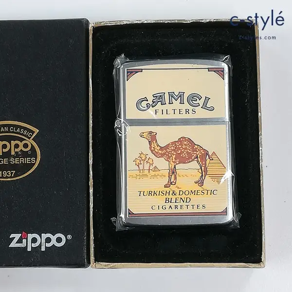 ZIPPO ジッポー CAMEL キャメル TURKISH&DOMESTIC BLEND-CIGARETTES オイルライター シルバー