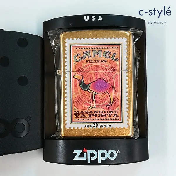 ZIPPO ジッポー CAMEL キャメル ポスタルシリーズ ケニア オイルライター ゴールド