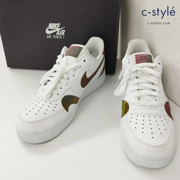 NIKE ナイキ AIR FORCE 1 07 LV8 LOW Misplaced Swooshes スニーカー 28cm ホワイト CK7214-101 White Multi