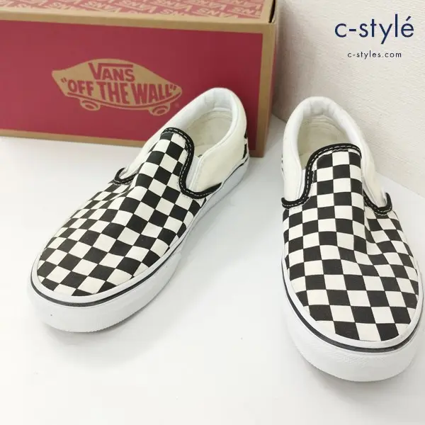 VANS ヴァンズ バンズ Classic Slip-on スリッポン 25.5cm ブラック×ホワイト チェッカーボード VN000EYEBWW