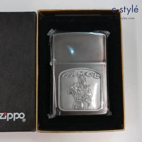 ZIPPO ジッポー CAMEL キャメル JOE Biker Midnight chrome オイルライター シルバー