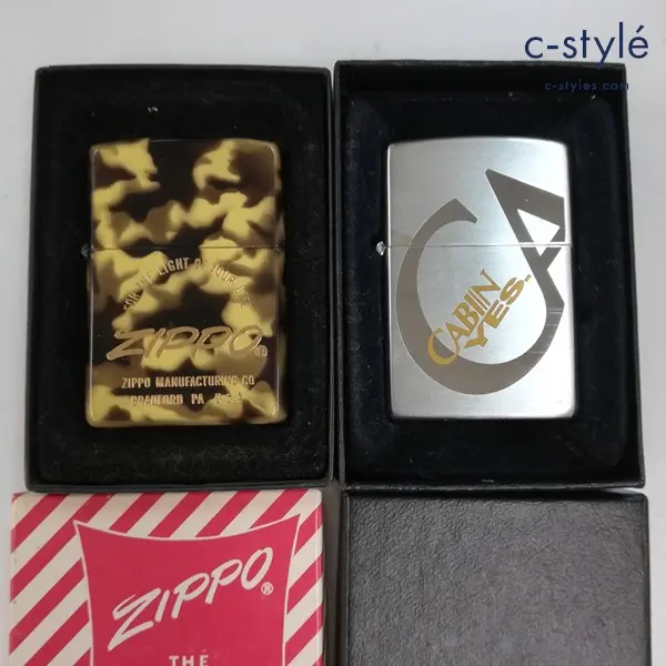 ZIPPO ジッポー オイルライター マルチカラー 迷彩柄 CABIN YES シルバー 喫煙具