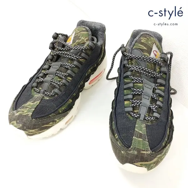 NIKE×Carhartt ナイキ×カーハート AIR MAX 95 WIP 25㎝ グリーン系 スニーカー AV3866-001 カモ柄