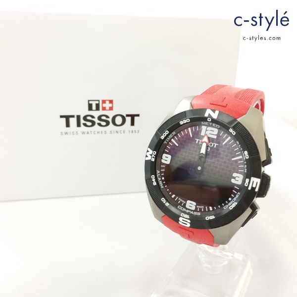 TISSOT ティソ T-TOUCH SOLAR TITANIUM T091420A 腕時計 レッド×シルバー×ブラック
