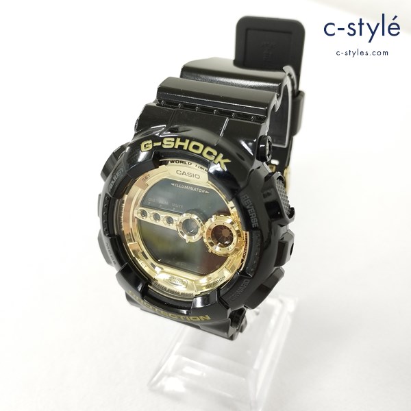 CASIO カシオ G-SHOCK G-ショック 腕時計 ブラック×ゴールド GD-100GB クォーツ デジタル