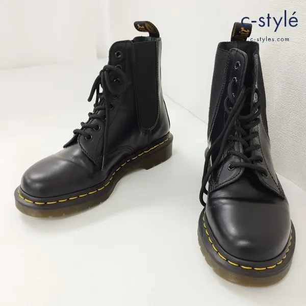 Dr.Martens ドクターマーチン 1460 HARPER ハーパー UK5 ブラック 8ホールブーツ サイドゴア レースアップ