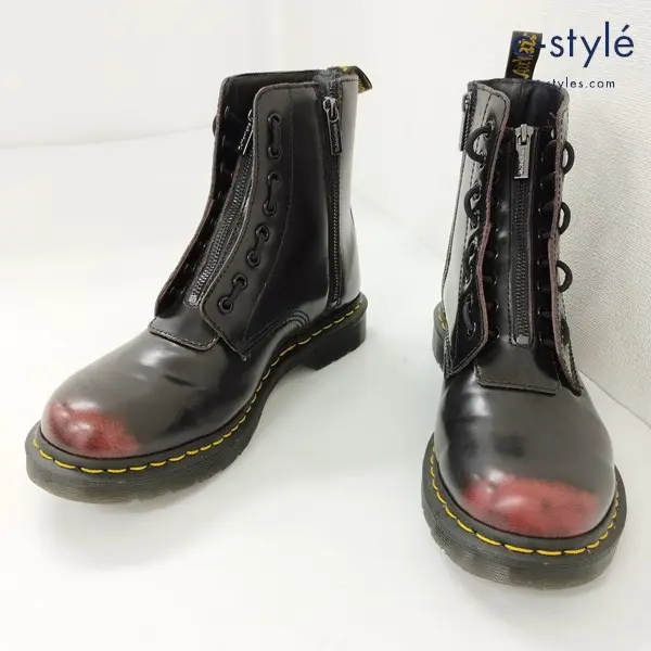 Dr.Martens ドクターマーチン 1460 8Eye Boot PASCAL FRONT ZIP UK9 チェリーレッド 8ホールブーツ