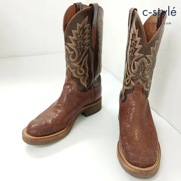 Lucchese 2000 ローパーブーツ 8・1/2 D ブラウン ウエスタンブーツ スティングレイ