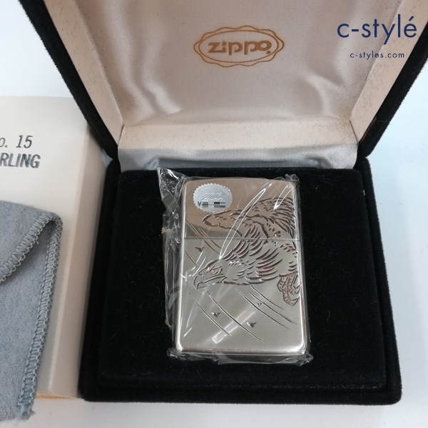 1995年製ジッポー　zippo ライター　喫煙具　スターリングシルバー　STERLING