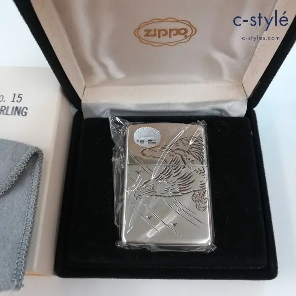 ZIPPO ジッポー STERLING SILVER 鷹 オイルライター シルバー 純銀 スターリングシルバー 喫煙具