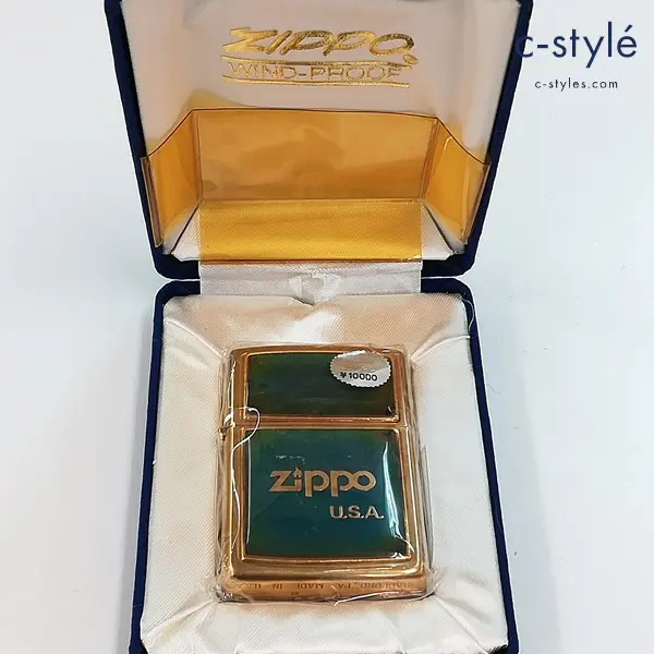 ZIPPO ジッポー ロゴ温度変化プレート 94年製 オイルライター ゴールド 喫煙具