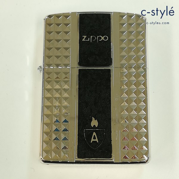 ZIPPO ジッポー ARMOR アーマー ダイヤモンドカット 2005 オイルライター シルバー