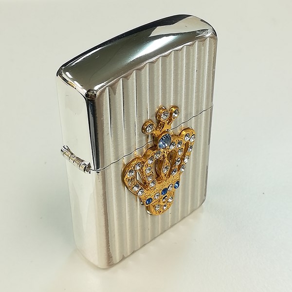 ZIPPO ジッポー アーマー 両面加工 クラウン オイルライター シルバー