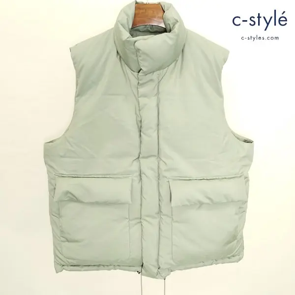 AURALEE オーラリー LIGHT FINX POLYESTER DOWN VEST ダウンベスト 4 グリーン系 日本製