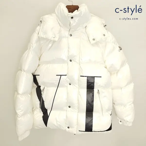 MONCLER モンクレール × VALENTINO ヴァレンティノ ロゴダウンジャケット 46 ホワイト QV0CN00ACUX