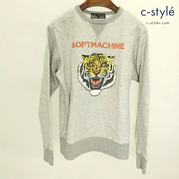 SOFTMACHINE ソフトマシーン SNARL EMBLEM SWEAT M グレー 綿100