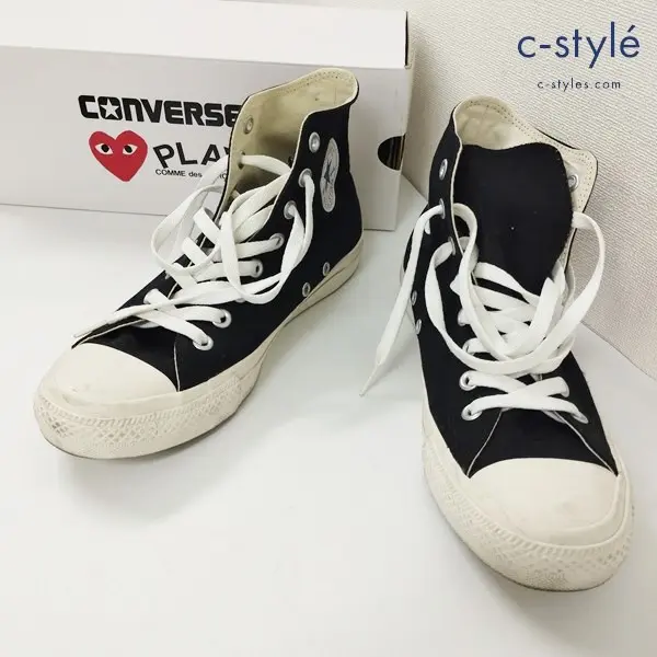 PLAY COMME des GARCONS×CONVERSE Chuck Taylor All star Hi 26㎝ ブラック 1CK710 ハイカットスニーカー