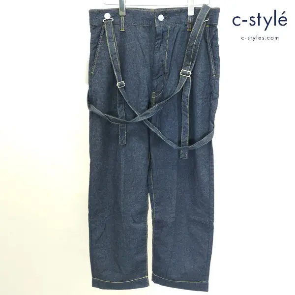 HYSTERIC GLAMOUR サスペンダー付きワークパンツ XS インディゴ 02191AP05 日本製 綿100