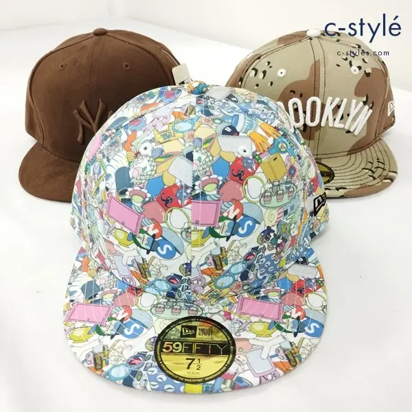 NEW ERA ニューエラ キャップ 7・1/2 59.6cm ドラえもん NYヤンキース BROOKLYN 59FIFTY 計3点