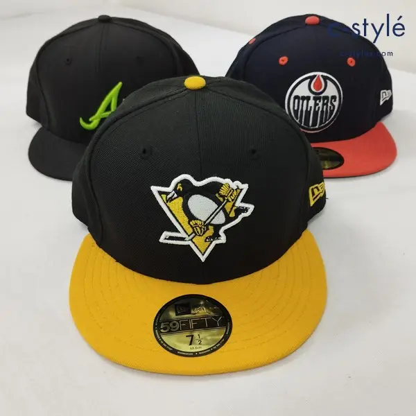 NEW ERA ニューエラ キャップ 7・1/2 59.6cm PITTSBURGH PENGUINS 他 帽子 計3点