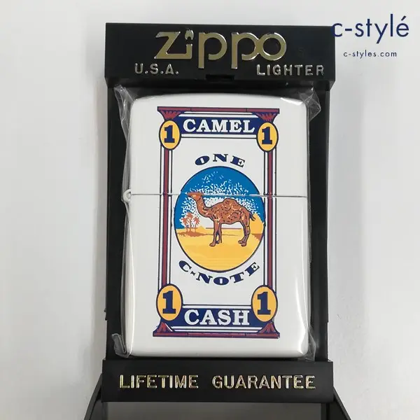 ZIPPO ジッポー CAMEL キャメル C-NOTE 両面 1997 オイルライター ホワイト