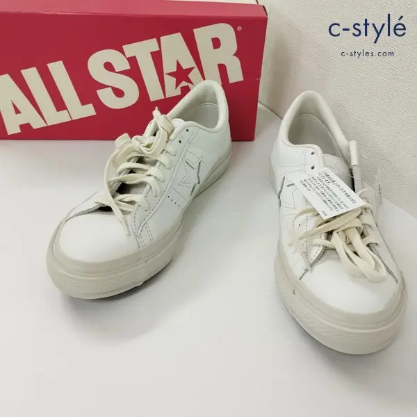 CONVERSE コンバース ONE STAR J EB LEATHER スニーカー 8（26.5cm） ホワイト レザー 日本製