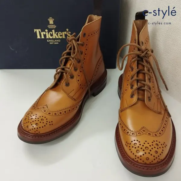 Tricker’s トリッカーズ 2508 MALTON カントリーブーツ 8 ブラウン MADE IN ENGLAND