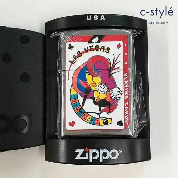 ZIPPO ジッポー CAMEL キャメル Las Vegas ラスベガス playing Cards ルーレット オイルライター シルバー